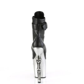 Pleaser RAPTURE-1020STR-LT Botín Plataforma Cuero Sintético Negro EU-38 / US-8