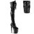 Pleaser RAPTURE-3028 Bota Alta Plataforma Charol Negro EU-37 / US-7