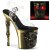 Pleaser RAPTURE-808-LT Sandalia de Tacón Plataforma Transparente Dorado EU-37 / US-7