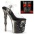 Pleaser RAPTURE-808-LT Sandalia de Tacón Plataforma Plata Transparente EU-35 / US-5