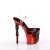 Pleaser RAPTURE-808-LT Sandalia de Tacón Plataforma Rojo Transparente EU-35 / US-5