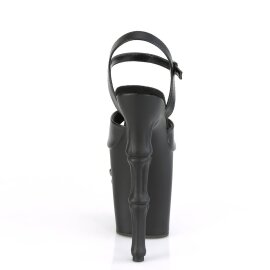Pleaser RAPTURE-809 Sandalia de Tacón Plataforma Cuero Sintético Negro EU-37 / US-7