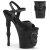 Pleaser RAPTURE-809 Sandalia de Tacón Plataforma Cuero Sintético Negro EU-37 / US-7