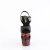 Pleaser RAPTURE-809-LT Sandalia de Tacón Plataforma Cuero Sintético Negro Rojo EU-35 / US-5