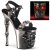 Pleaser RAPTURE-812-LT Sandalia de Tacón Plataforma Cuero Negro Plata EU-40 / US-10