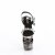 Pleaser RAPTURE-812-LT Sandalia de Tacón Plataforma Cuero Negro Plata EU-40 / US-10