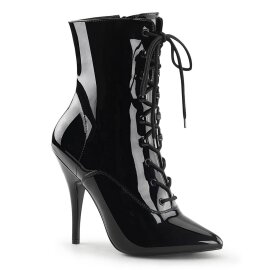 Pleaser SEDUCE-1020 Botín Charol Negro EU-37 / US-7