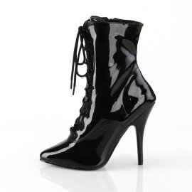 Pleaser SEDUCE-1020 Botín Charol Negro EU-37 / US-7