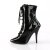 Pleaser SEDUCE-1020 Botín Charol Negro EU-37 / US-7