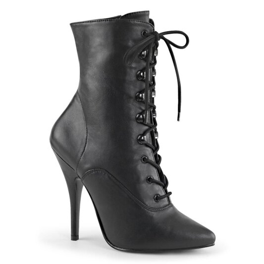Pleaser SEDUCE-1020 Botín Cuero Sintético Negro EU-38 / US-8