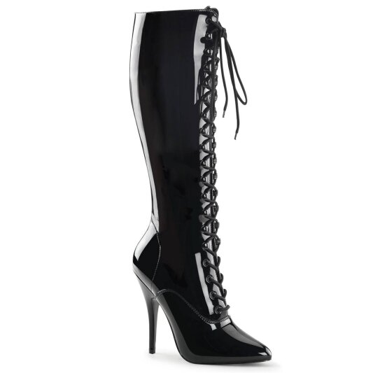 Pleaser SEDUCE-2020 Bota Charol Negro EU-37 / US-7