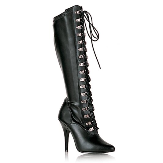 Pleaser SEDUCE-2024 Bota Cuero Sintético Negro EU-38 / US-8