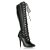 Pleaser SEDUCE-2024 Bota Cuero Sintético Negro EU-38 / US-8