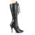 Pleaser SEDUCE-2024 Bota Cuero Sintético Negro EU-38 / US-8
