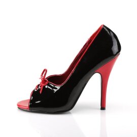Pleaser SEDUCE-216 Tacones Charol Negro EU-35 / US-5