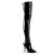 Pleaser SEDUCE-3000 Bota Alta Charol Negro EU-38 / US-8