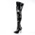 Pleaser SEDUCE-3000 Bota Alta Charol Negro EU-38 / US-8