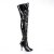 Pleaser SEDUCE-3000 Bota Alta Charol Negro EU-38 / US-8