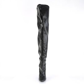Pleaser SEDUCE-3000 Bota Alta Cuero Sintético Negro EU-37 / US-7