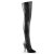 Pleaser SEDUCE-3000 Bota Alta Cuero Sintético Negro EU-37 / US-7