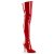 Pleaser SEDUCE-3000 Bota Alta Charol Rojo EU-40 / US-10
