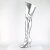 Pleaser SEDUCE-3000 Bota Alta Cuero Sintético Plata EU-37 / US-7
