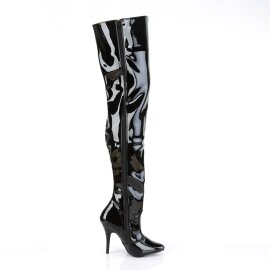 Pleaser SEDUCE-3010 Bota Alta Charol Negro EU-43 / US-13