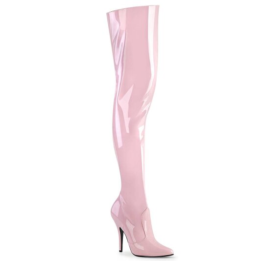 Pleaser SEDUCE-3010 Bota Alta Charol Rosa Claro EU-37 / US-7