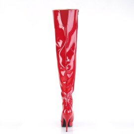 Pleaser SEDUCE-3010 Bota Alta Charol Rojo EU-36 / US-6