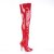 Pleaser SEDUCE-3010 Bota Alta Charol Rojo EU-38 / US-8