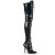 Pleaser SEDUCE-3024 Bota Alta Charol Negro EU-43 / US-13