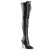 Pleaser SEDUCE-3024 Bota Alta Cuero Sintético Negro EU-37 / US-7