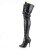 Pleaser SEDUCE-3024 Bota Alta Cuero Sintético Negro EU-37 / US-7