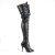 Pleaser SEDUCE-3024 Bota Alta Cuero Sintético Negro EU-37 / US-7