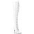 Pleaser SEDUCE-3024 Bota Alta Charol Blanco EU-40 / US-10