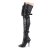 Pleaser SEDUCE-3028 Bota Alta Cuero Sintético Negro EU-38 / US-8