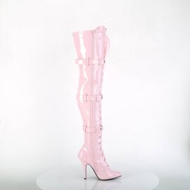 Pleaser SEDUCE-3028 Bota Alta Charol Rosa Claro EU-38 / US-8