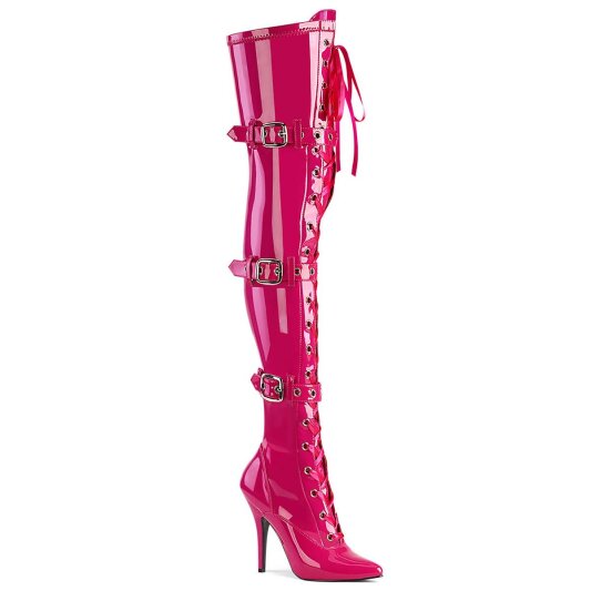 Pleaser SEDUCE-3028 Bota Alta Charol Rosa EU-37 / US-7