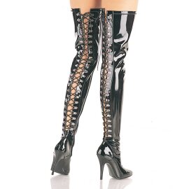 Pleaser SEDUCE-3063 Bota Alta Charol Negro EU-37 / US-7