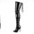 Pleaser SEDUCE-3063 Bota Alta Charol Negro EU-37 / US-7