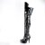 Pleaser SEDUCE-3080 Bota Alta Charol Negro EU-37 / US-7