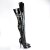 Pleaser SEDUCE-3080 Bota Alta Charol Negro EU-37 / US-7