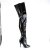 Pleaser SEDUCE-4010 Bota Alta Charol Negro EU-37 / US-7