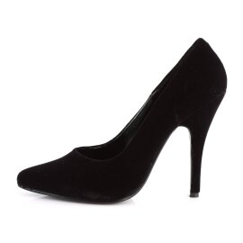 Pleaser SEDUCE-420 Tacones Terciopelo Negro EU-37 / US-7