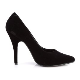 Pleaser SEDUCE-420 Tacones Terciopelo Negro EU-37 / US-7