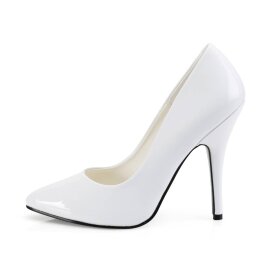 Pleaser SEDUCE-420 Tacones Charol Blanco EU-43 / US-13