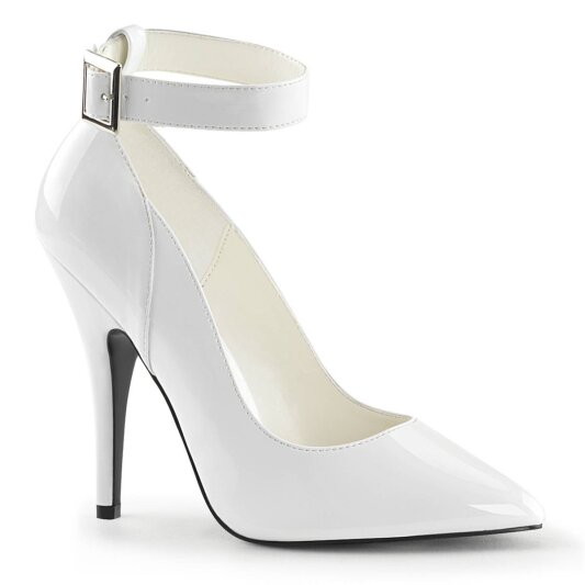 Pleaser SEDUCE-431 Tacones Charol Blanco EU-43 / US-13