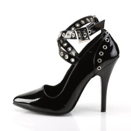 Pleaser SEDUCE-443 Tacones Charol Negro EU-42 / US-12