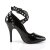 Pleaser SEDUCE-443 Tacones Charol Negro EU-43 / US-13