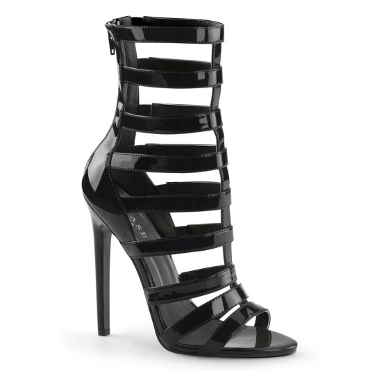 Pleaser SEXY-52 Sandalia de Tacón Charol Negro EU-38 / US-8